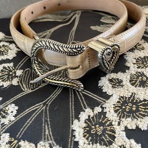 Brighton Classic leather Croc belt